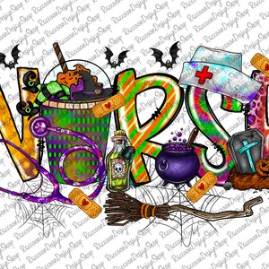 Infirmière d'Halloween PNG, araignée, Bad Png, Halloween Png, Western, citrouille Png, Png effrayant, infirmière PNG, conception par sublimation, téléchargement numérique