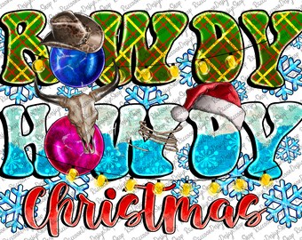 Howdy Christmas, Merry Christmas Png, Desert Png, Cactus Png, Christmas Design, Cowboy Santa Png, Digital Download, Sublimation Design