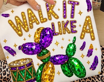 Rhinestone Mardi Gras Coquette bow Png, Mardi Gras Png, Fleur de Lis Png, walk it like a mardi gras, Rhinestone Mardi gras png,Rhinestone