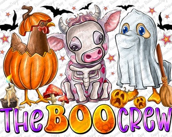 Halloween Farm Animals Png, Farmer Png, Halloween Farmer,Farm Watercolor Clipart,Farm clipart, Halloween Sublimation Design,Halloween Png