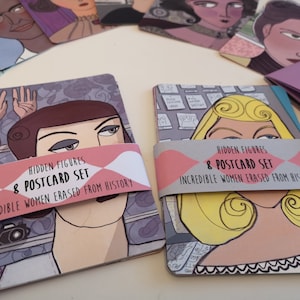 Ensemble de cartes postales de figures cachées