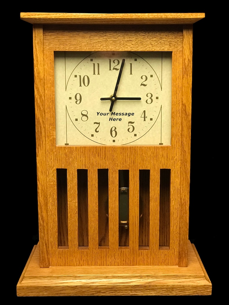 Mission Style Mantle Clock image 1