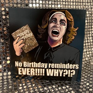 Uitverkoop - Joan Crawford / Mommie Dearest - cult Icons limited edition verjaardagskaart (blanco binnenkant)