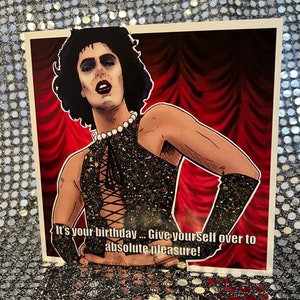 Frank N Furter / Tim Curry - Rocky Horror Picture Show - Gay Icons limitierte Geburtstagsgrusskarte