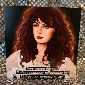 Kate Bush - Cartão de aniversário edição limitada Gay Icons (em branco por dentro)