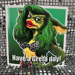 Greta de Gremlins 2: La Nueva Generación - Tarjeta de cumpleaños de edición limitada de Gay Icons (en blanco por dentro)