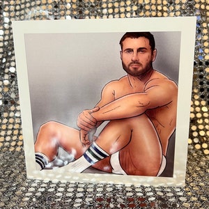 Ben Cohen, jugador de rugby e ícono gay: tarjeta de edición limitada (en blanco por dentro, perfecta para cumpleaños, etc.)