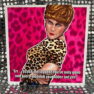Charity Shop Sue - Gay Icons limited edition verjaardagswenskaart (blanco binnenkant)
