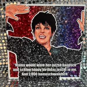 Liza Minnelli - Gay Icons limited edition verjaardagskaart (blanco binnenkant)