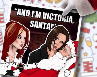Christmas card - Victoria Beckham - And I’m Victoria Malcolm -  Gay Icon - Christmas cards