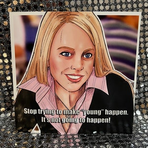 Uitverkoop - Regina George van Mean Girls - Gay Icons limited edition verjaardagskaart (blanco binnenkant)