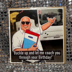 Brendan van C4 Coach Trip - Gay Icons limited edition verjaardagskaart (blanco binnenkant)