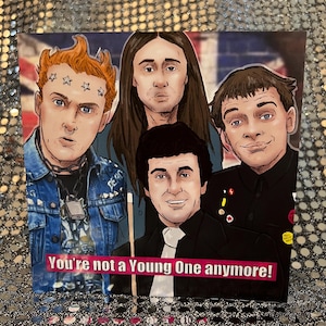 Spettacolo comico televisivo degli anni '80 The Young Ones - Biglietto di auguri di compleanno in edizione limitata Gay Icons (vuoto all'interno)