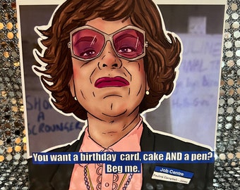 Pauline from The League of Gentlemen - Birthday card  - Gay Icons limited edition greeting card (blank inside)