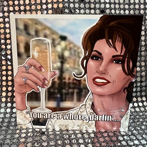 Crystal Conners from Showgirls - Gay Icons Geburtstagskarte in limitierter Auflage (leere Innenseite)