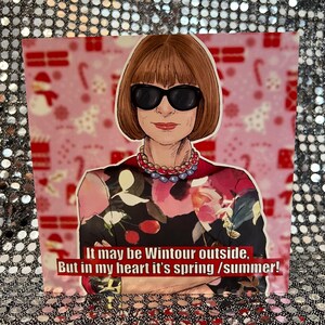 Uitverkoop - Kerstkaarten - Anna Wintour Vogue Magazine - Gay Icons limited edition (blanco binnenkant)