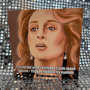 Faye Dunaway - Gay Icons limited edition verjaardagskaart (blanco binnenkant)