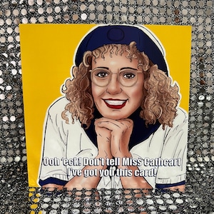 Su Pollard como Peggy en Hi De Hi - Tarjeta de cumpleaños de edición limitada de Gay Icons (en blanco por dentro)
