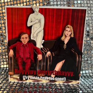 Inspiré de Twin Peaks Red Room - Carte d'anniversaire Gay Icons en édition limitée (intérieur vierge)