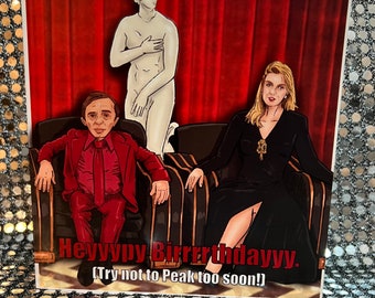 Twin Peaks Red Room inspired  - Gay Icons limited edition Birthday Card (Blank inside)