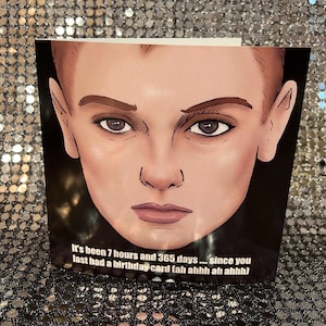 Sinead O Connor Nothing Compares 2 U - Carte d'anniversaire (vierge à l'intérieur)