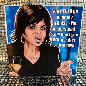 Lisa Rinna van The Real Housewives of Beverly Hills - Gay Icons limited edition verjaardagskaart (blanco binnenkant)