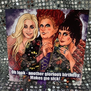 Hocus Pocus - Carte de voeux d'anniversaire Gay Icons en édition limitée (intérieur vierge)