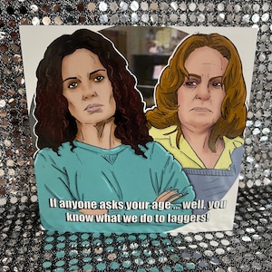 Bloque de celdas H / Wentworth Bea Smith - Tarjeta de cumpleaños de iconos gay de la televisión (en blanco)