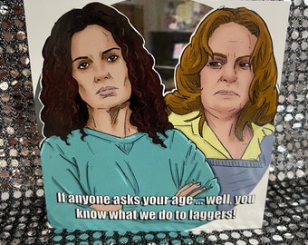 Prisoner Cell Block H / Wentworth Bea Smith - TV gay Icons Birthday Card (Blank inside)