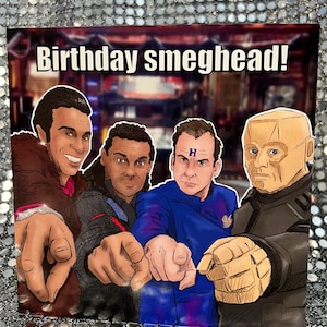 Red Dwarf Sci-Fi klassische Komödie - Gay Icons limitierte Geburtstagskarte (innen leer)