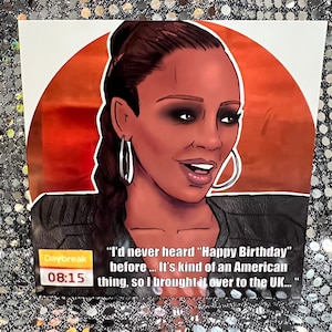 Tarjeta de cumpleaños de edición limitada de Alexandra Burke de The X Factor - Gay Icons (en blanco en el interior)