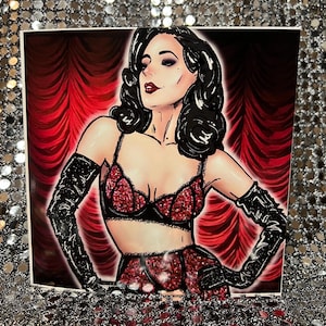 Dita Von Teese - Burlesque superstar - Grußkarte blanko