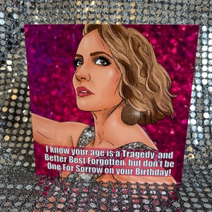 Claire Richards van Steps - Gay Icons limited edition verjaardagskaart (blanco binnenkant)