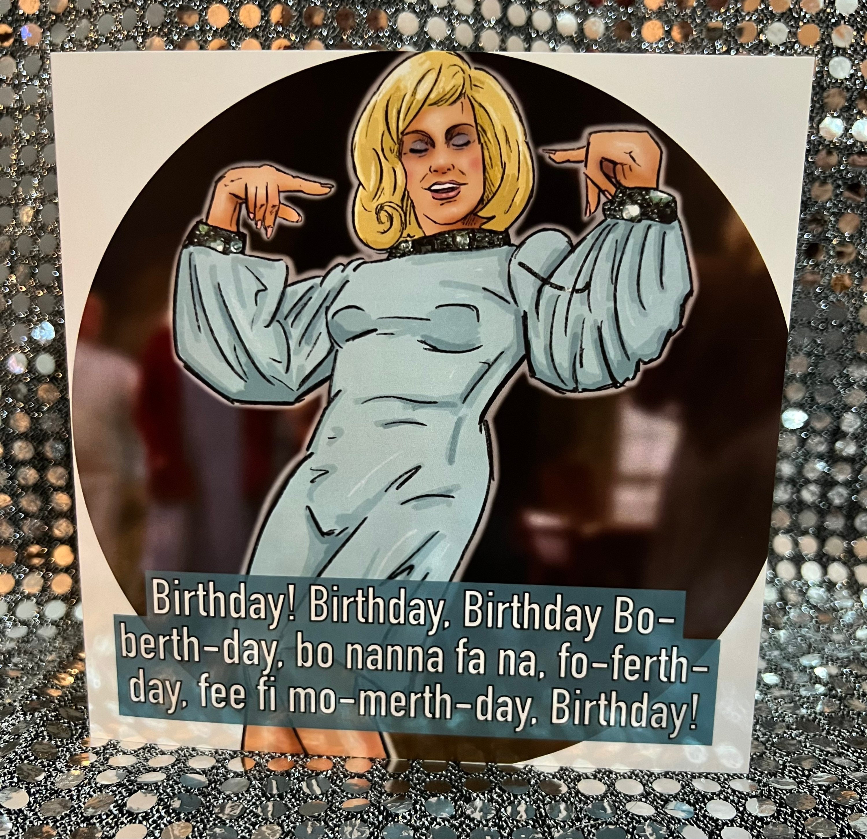 American Horror Story Asylum Sister Judy - Gay Icons limited edition  Birthday Card (Blank inside), image size:3000x2900