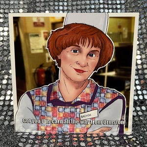Victoria Wood Dinnerladies Brenda - Gay Icons limitowana edycja kartki urodzinowej (puste w środku)
