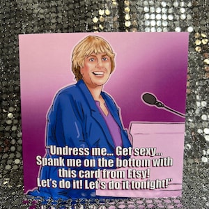 Victoria Wood "Barry och Freda" gör det ikväll - Gay Icons födelsedagskort (tomt inuti)