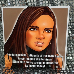 Nadine Coyle de Girls Aloud - Tarjeta de felicitación de cumpleaños de edición limitada de Gay Icons (en blanco en el interior)