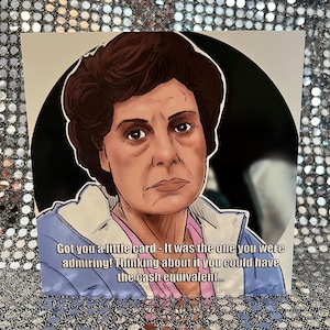 Nighty Night Cathy 'cash equal' - Tarjeta de cumpleaños de edición limitada de Gay Icons (en blanco en el interior)