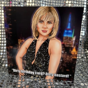 Kim Catrall - Gay Icons limited edition verjaardagskaart (blanco binnenkant)
