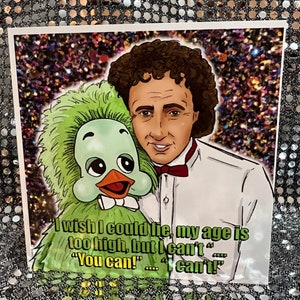 Keith Harris en Orville - Gay Icons limited edition verjaardagskaart (blanco binnenkant)