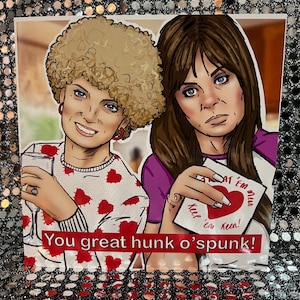 Saint-Valentin - Kath and Kim - Hunk of Spunk - Gay Icons Card (vierge à l'intérieur) - parfait pour la Saint-Valentin / Anniversaire / Anniversaire