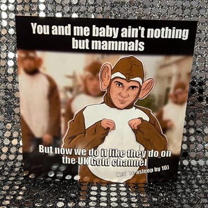Wyprzedaż - Bloodhound Gang 90s 1990s - Walentynkowa / rocznicowa / urodzinowa karta (pusta w środku)