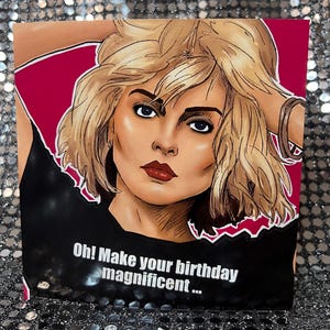 Debbie Harry van Blondie - Gay Icons limited edition verjaardagswenskaart (blanco binnenkant)