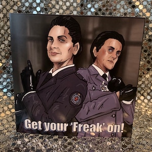 Joan Ferguson van Prisoner Cell Block H / Wentworth - Gay Icons verjaardag / valentijnskaart Blanco wenskaart