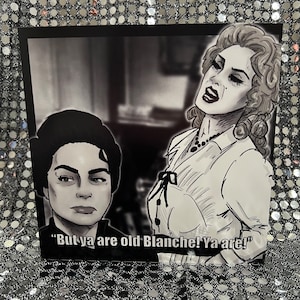Co się stało z Baby Jane - Joan Crawford / Bette Davis - Gay Icons - limitowana edycja kartki urodzinowej (puste w środku)