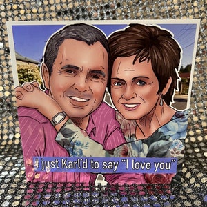 Voisins Karl et Susan Kennedy - Saint-Valentin / anniversaire / carte d'anniversaire (intérieur vierge)