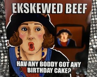 Tarjeta de felicitación de cumpleaños de edición limitada de Pamela Doove de The League of Gentlemen - Gay Icons (interior en blanco)