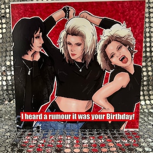 Bananarama - Cartão de aniversário edição limitada Gay Icons (em branco por dentro)