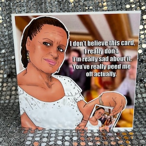 Clearance sale - Come Dine With Me Heather - Gay Icons limited edition  Birthday Card (Blank inside)