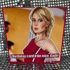 Tarjeta de felicitación de cumpleaños de edición limitada de Jill Tyrell de Nighty Night - Gay Icons (en blanco por dentro)